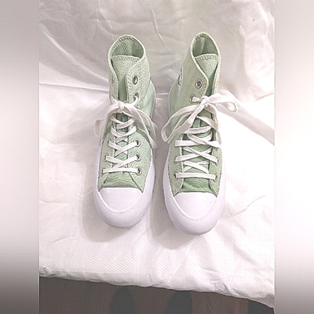 Converse Women Ct All Star Lugged Hi Green Casual Size 7 - Picture 3 of 8